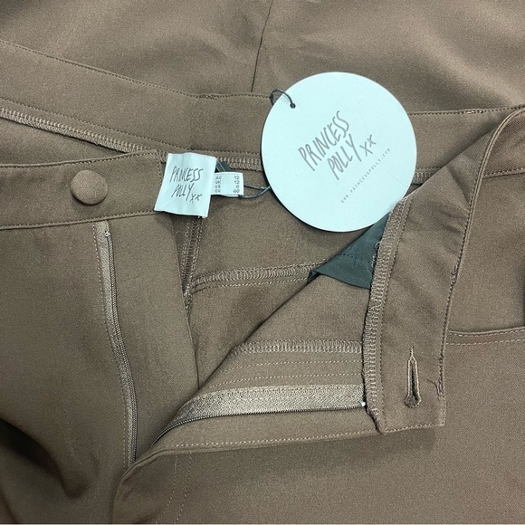 Princess Polly Pants Women's Size 8 US Brown Lulu Straight Leg High Waisted NWT - Picture 11 of 15